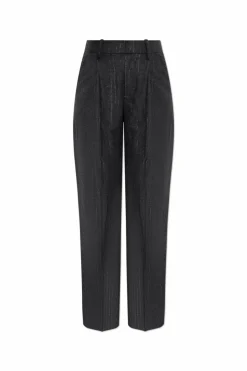 Zadig & Voltaire GREY Creased trousers with lurex thread