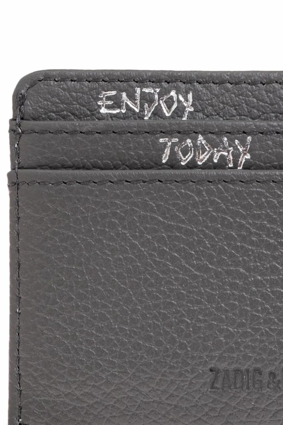 Zadig & Voltaire GREY Leather card holder