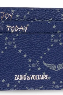 Zadig & Voltaire NAVY BLUE Leather card holder