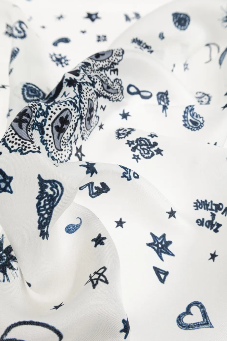 Zadig & Voltaire WHITE Scarf "Debbie"